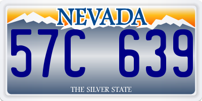 NV license plate 57C639