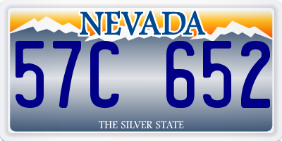 NV license plate 57C652