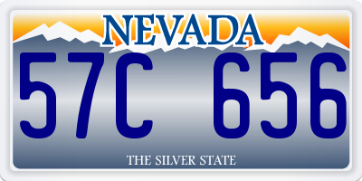 NV license plate 57C656