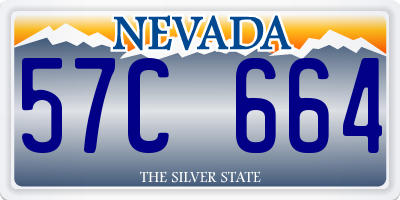 NV license plate 57C664