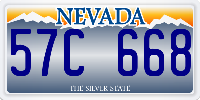NV license plate 57C668