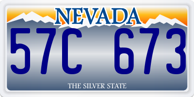 NV license plate 57C673