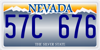 NV license plate 57C676