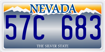 NV license plate 57C683