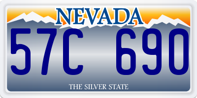 NV license plate 57C690