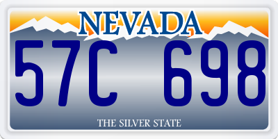 NV license plate 57C698