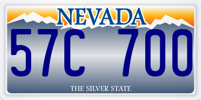 NV license plate 57C700