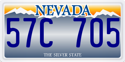 NV license plate 57C705