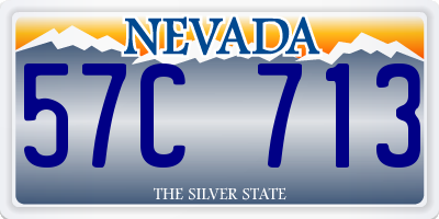 NV license plate 57C713