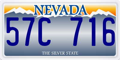 NV license plate 57C716