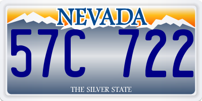 NV license plate 57C722