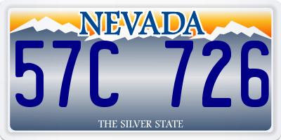 NV license plate 57C726