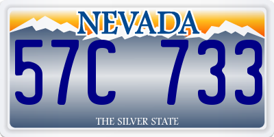 NV license plate 57C733