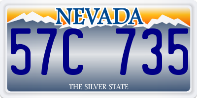 NV license plate 57C735