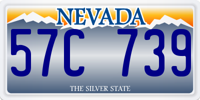 NV license plate 57C739