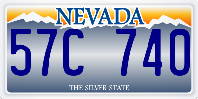 NV license plate 57C740