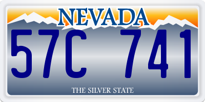 NV license plate 57C741