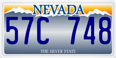 NV license plate 57C748