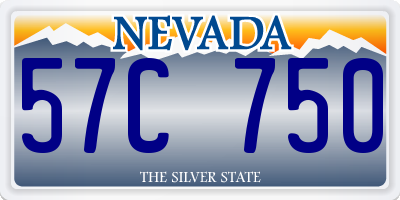 NV license plate 57C750