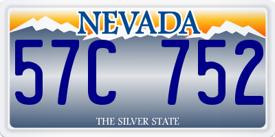 NV license plate 57C752