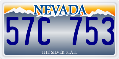 NV license plate 57C753