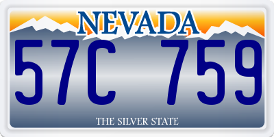 NV license plate 57C759