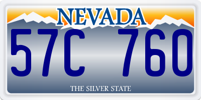 NV license plate 57C760