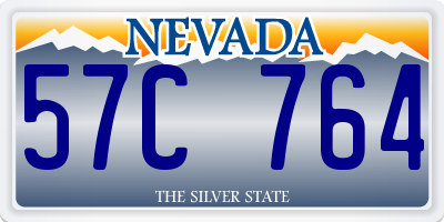 NV license plate 57C764