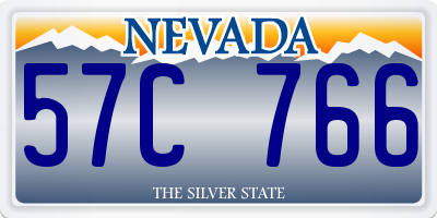 NV license plate 57C766