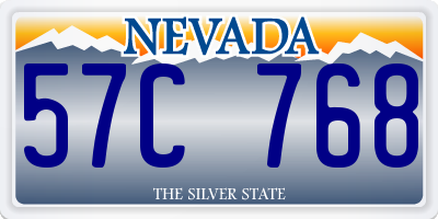 NV license plate 57C768