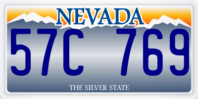 NV license plate 57C769