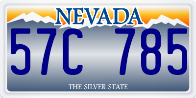 NV license plate 57C785