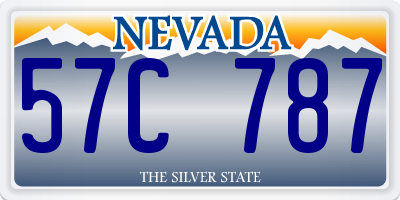NV license plate 57C787