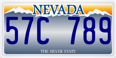 NV license plate 57C789
