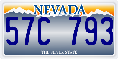 NV license plate 57C793