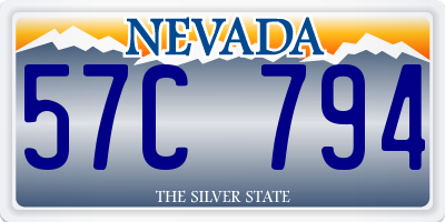 NV license plate 57C794