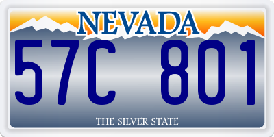 NV license plate 57C801