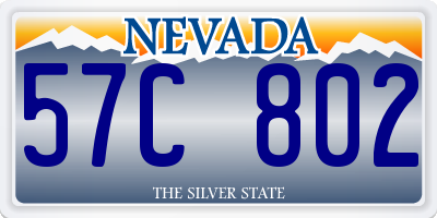NV license plate 57C802
