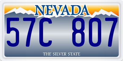 NV license plate 57C807