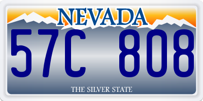 NV license plate 57C808