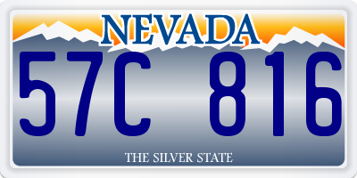 NV license plate 57C816