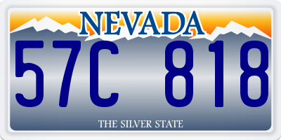 NV license plate 57C818