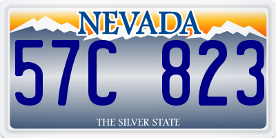 NV license plate 57C823