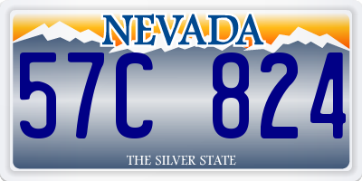 NV license plate 57C824