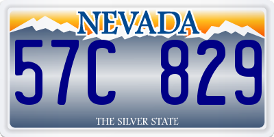 NV license plate 57C829