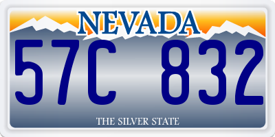 NV license plate 57C832