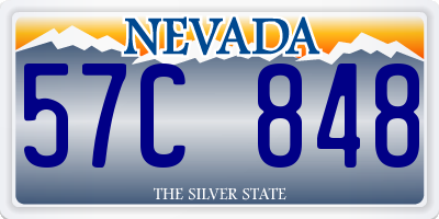 NV license plate 57C848