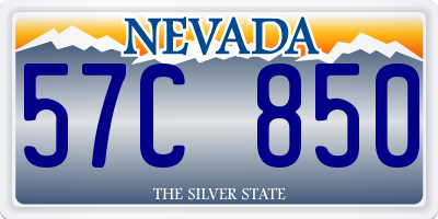 NV license plate 57C850