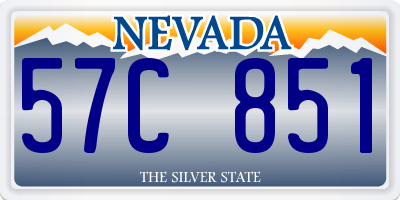 NV license plate 57C851