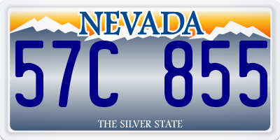 NV license plate 57C855